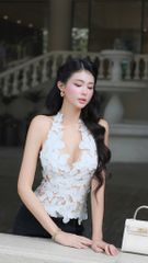 Áo Yếm Lưới Kết Hoa