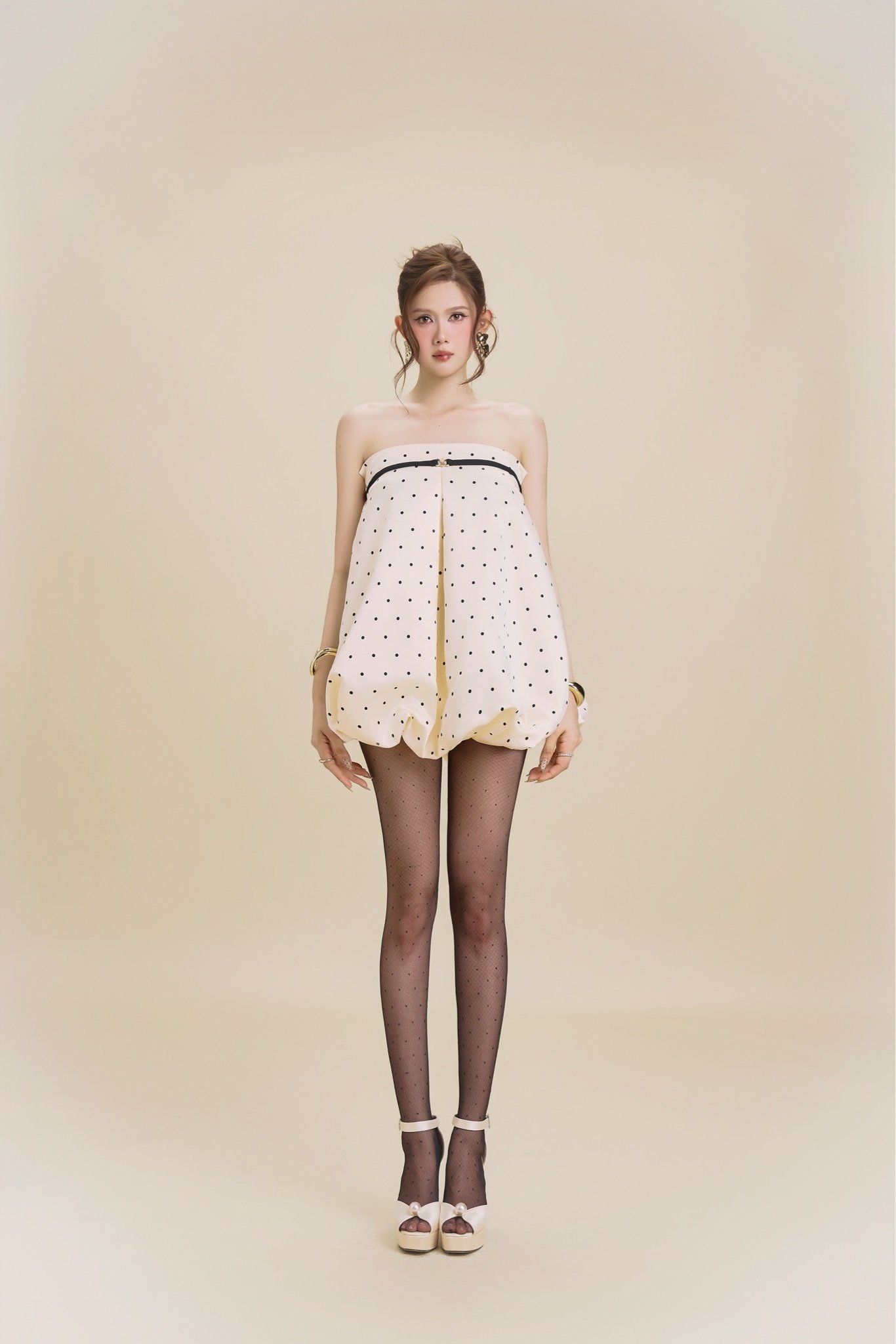 Đầm Babydoll Chấm Bi