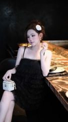 Đầm Babydoll Tầng Viền Đá
