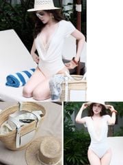 Áo Bodysuit Nhúng Phối Ren