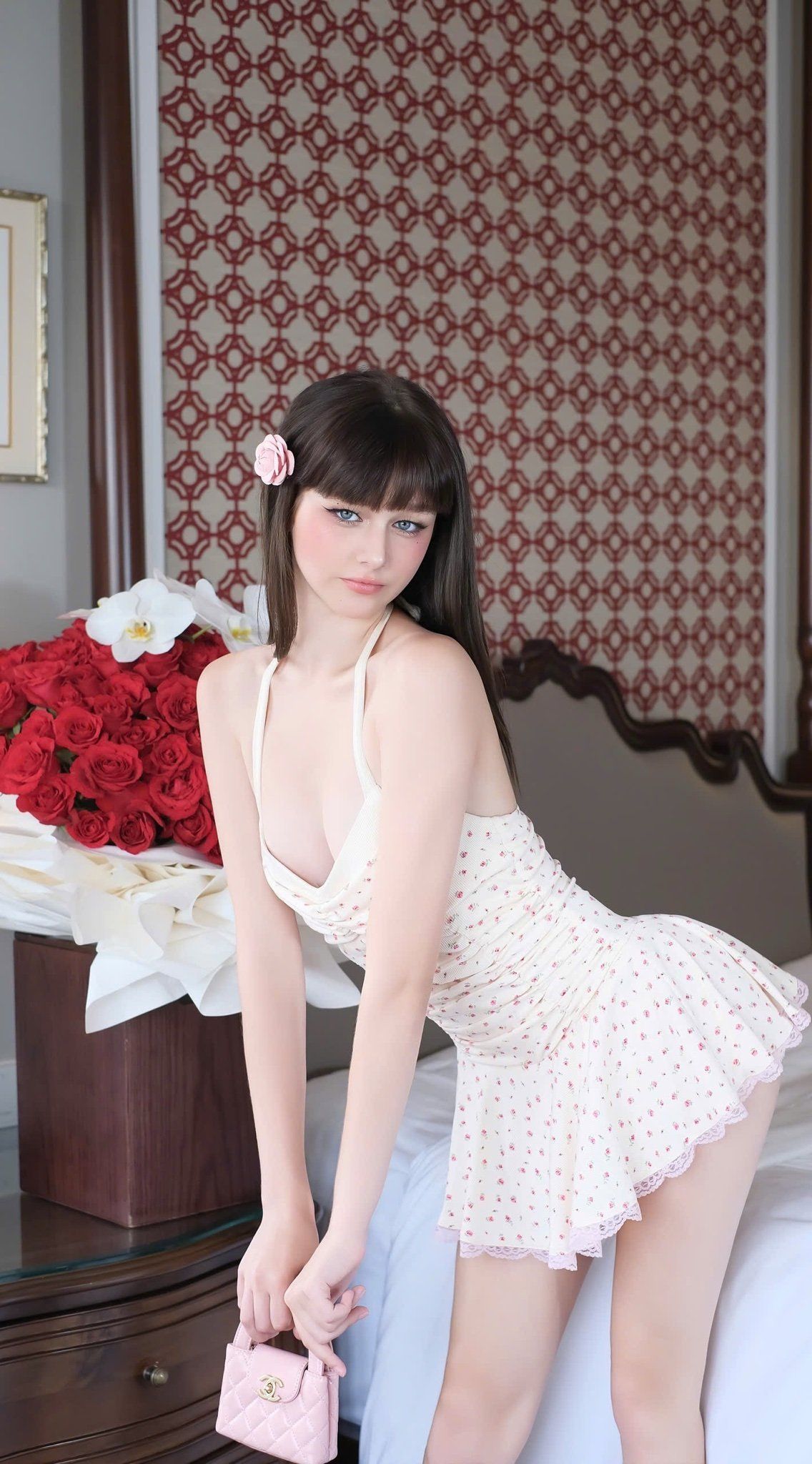 Đầm Yếm Hoa Nhí Viền Ren