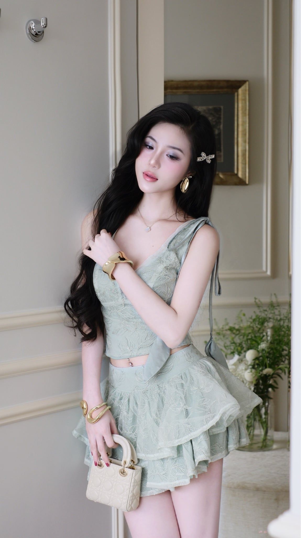 Set Họa Tiết Kèm Thắt Dây