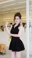 Đầm Xòe Cổ SM Khóa Kéo