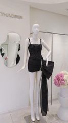 Đầm Kim Sa Phối Voan Viền Đá