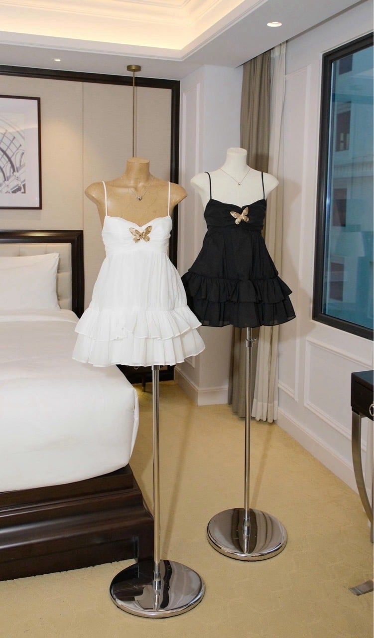 Đầm 2S Voan Xòe Kèm Charm