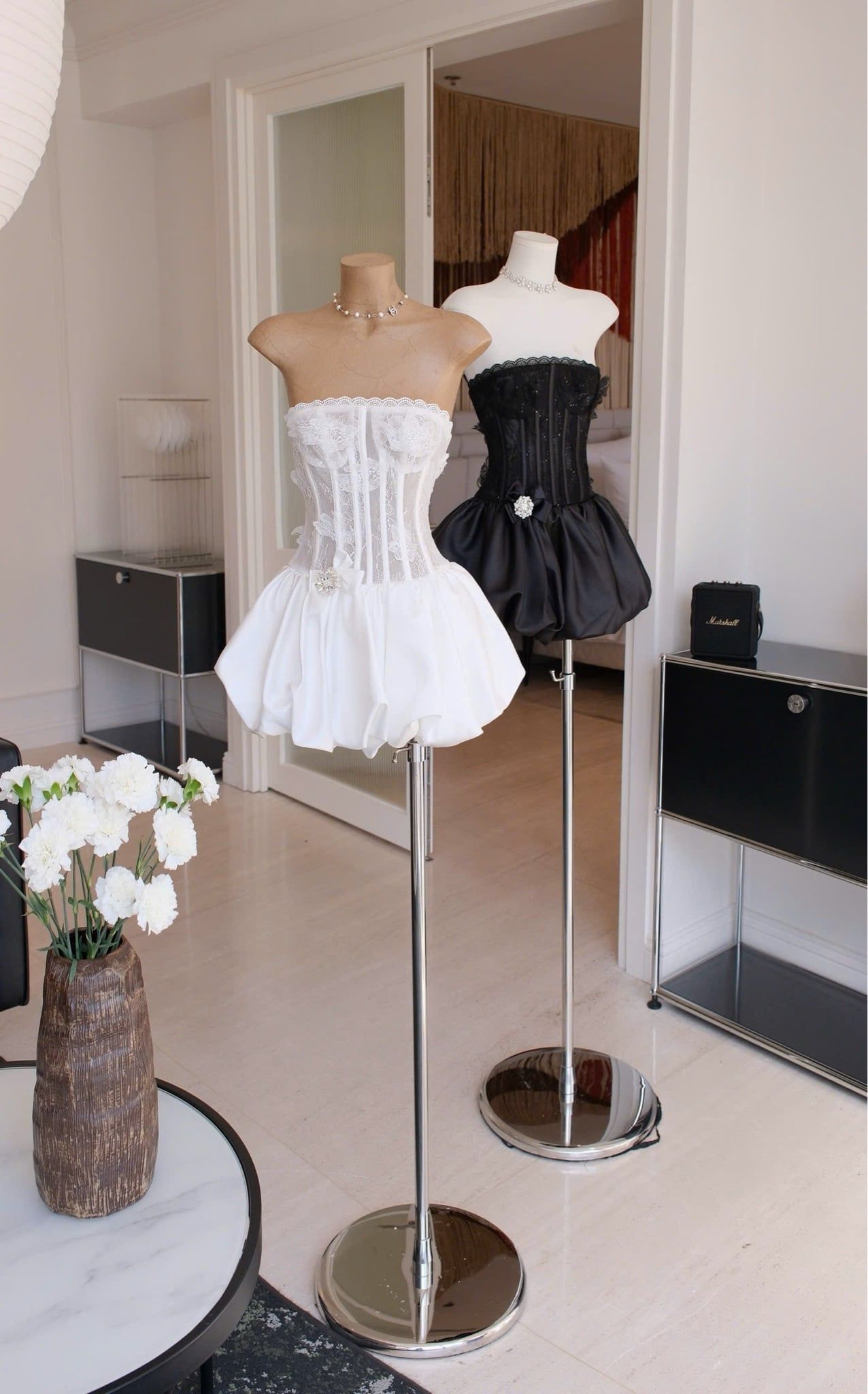 Đầm Cup Ren Bí Nơ Charm