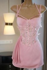 Đầm Lụa Tà Ren Đính Bướm