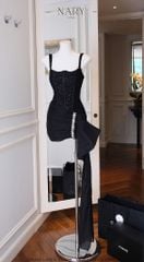 Đầm Kim Sa Phối Voan Viền Đá