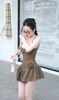 Đầm Thun Len Xòe Kèm Hoa