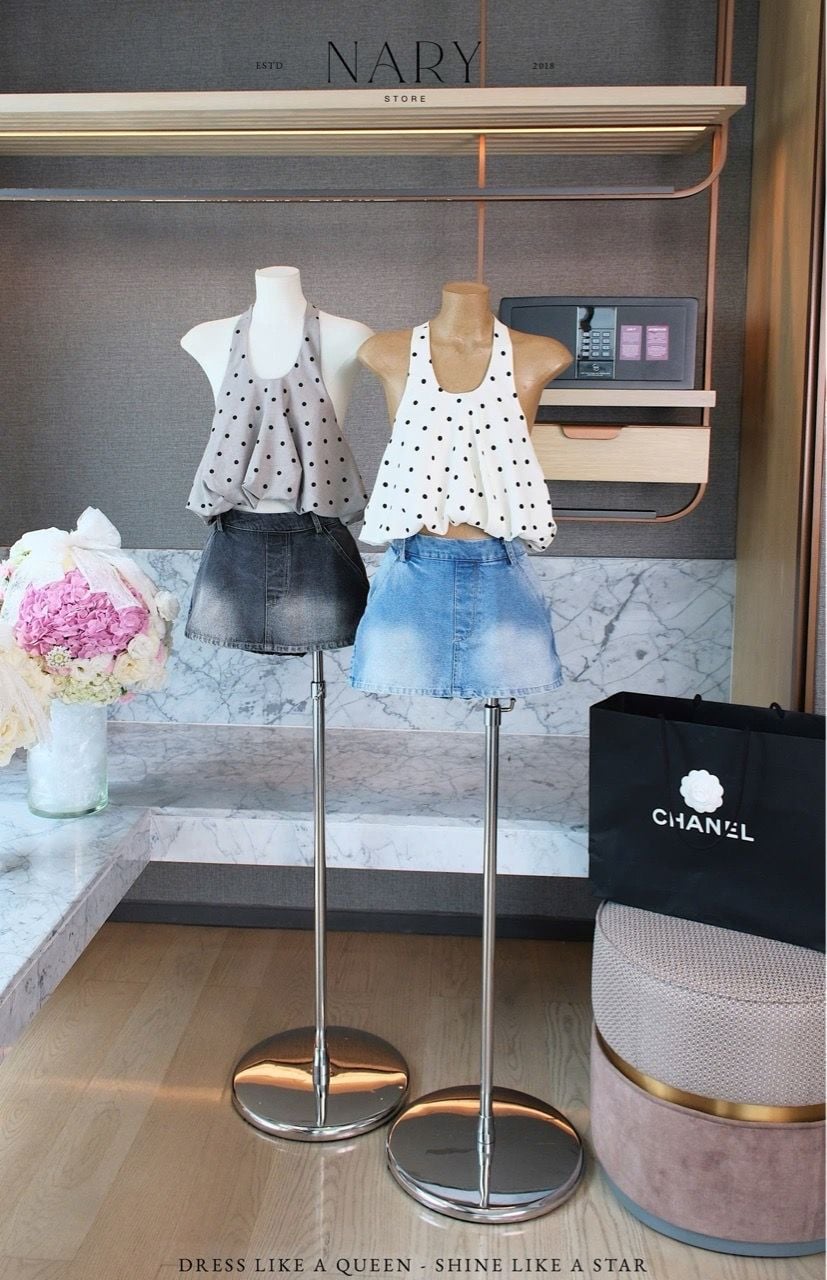 Áo Yếm Bí Chấm Bi