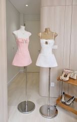 Đầm 2S Khoét Ngực Đính Nơ