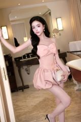 Đầm Bí Đính Nơ Charm