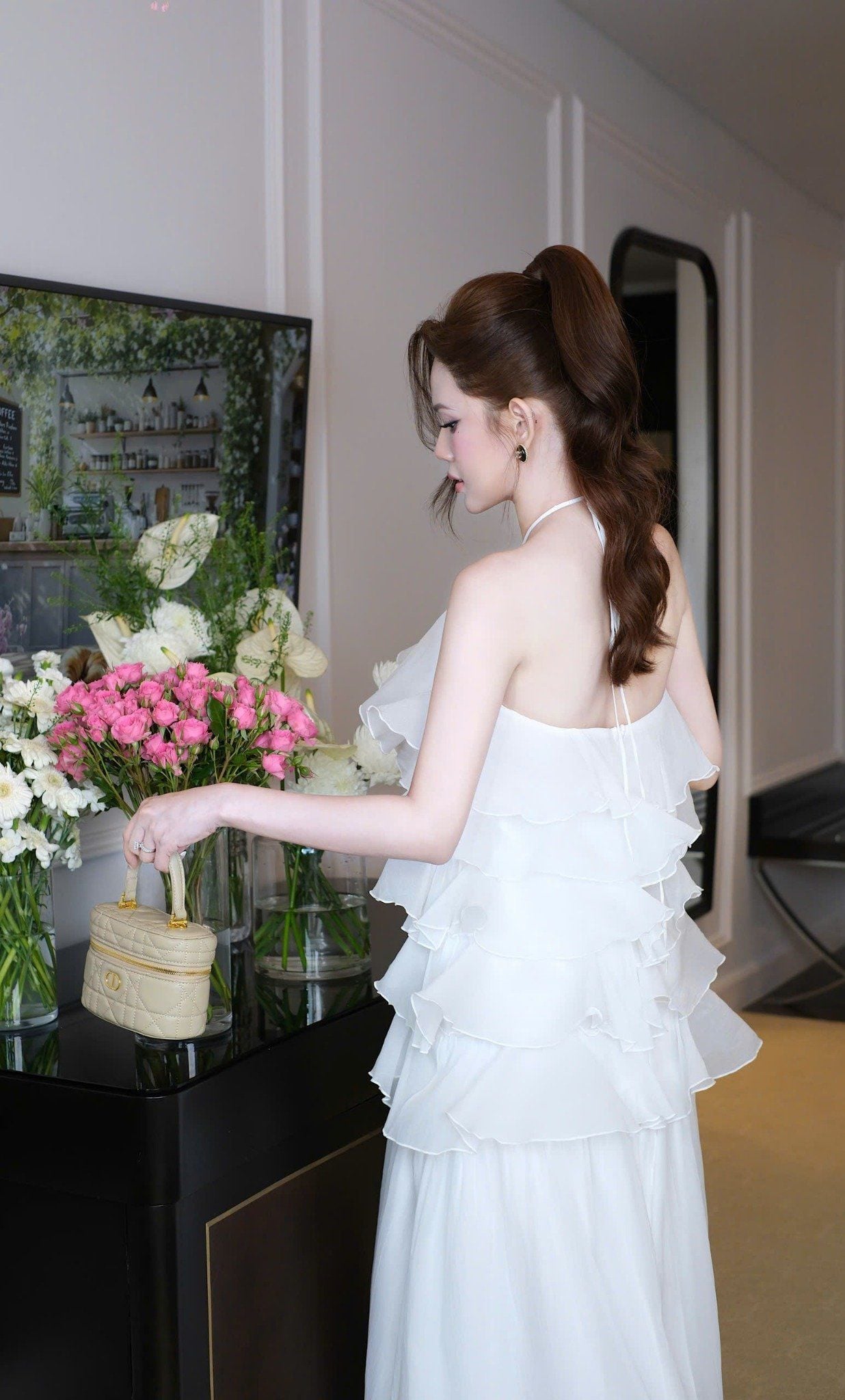 Đầm Yếm Voan Tầng Kèm Charm