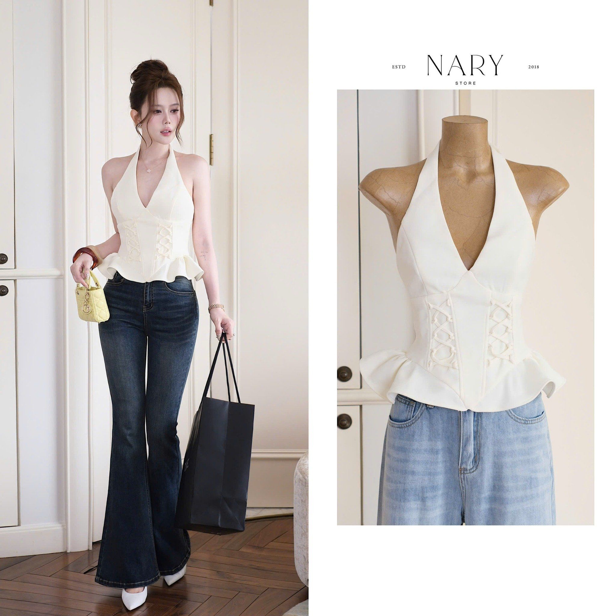 Áo Yếm Bèo Đan Dây