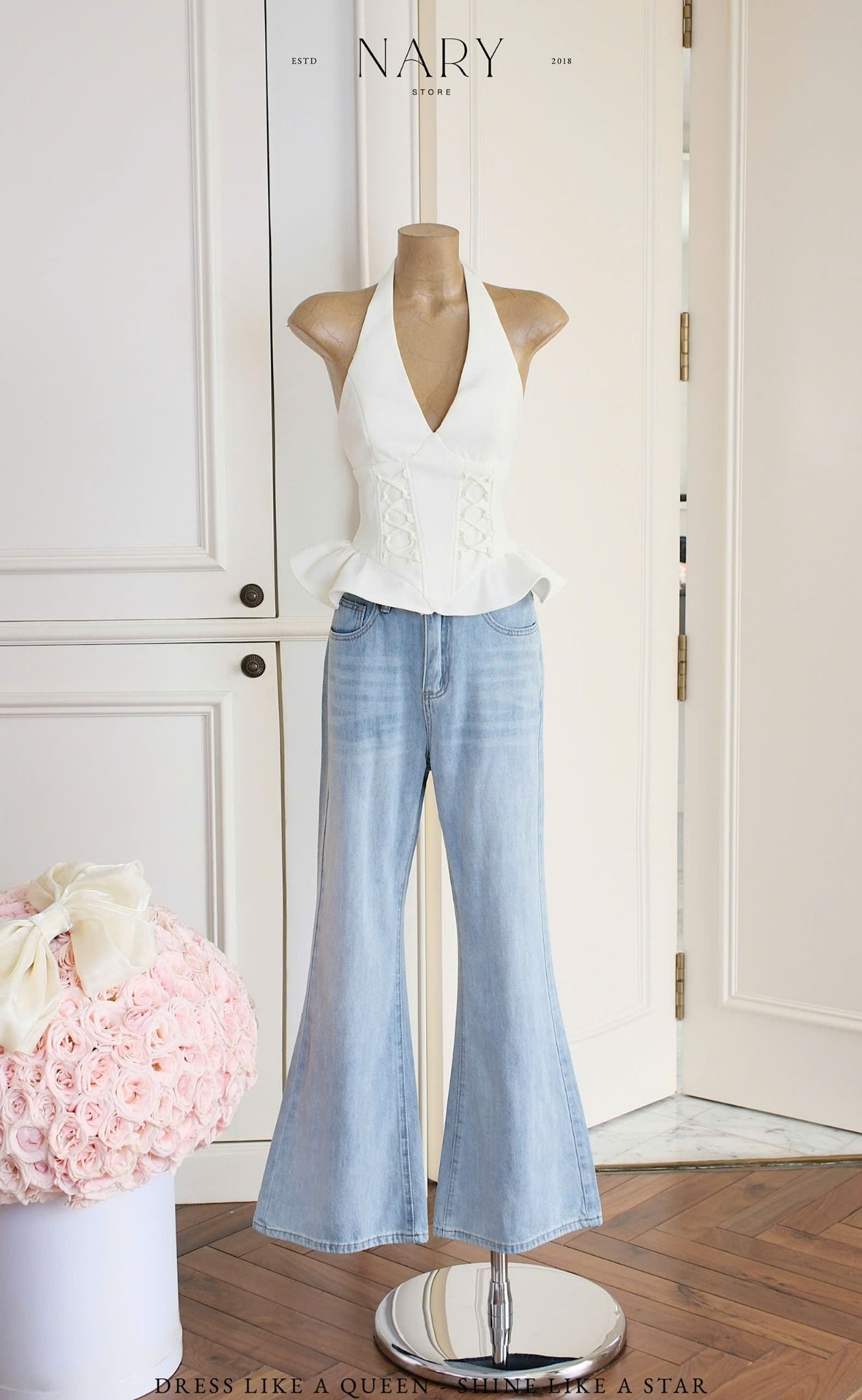 Áo Yếm Bèo Đan Dây