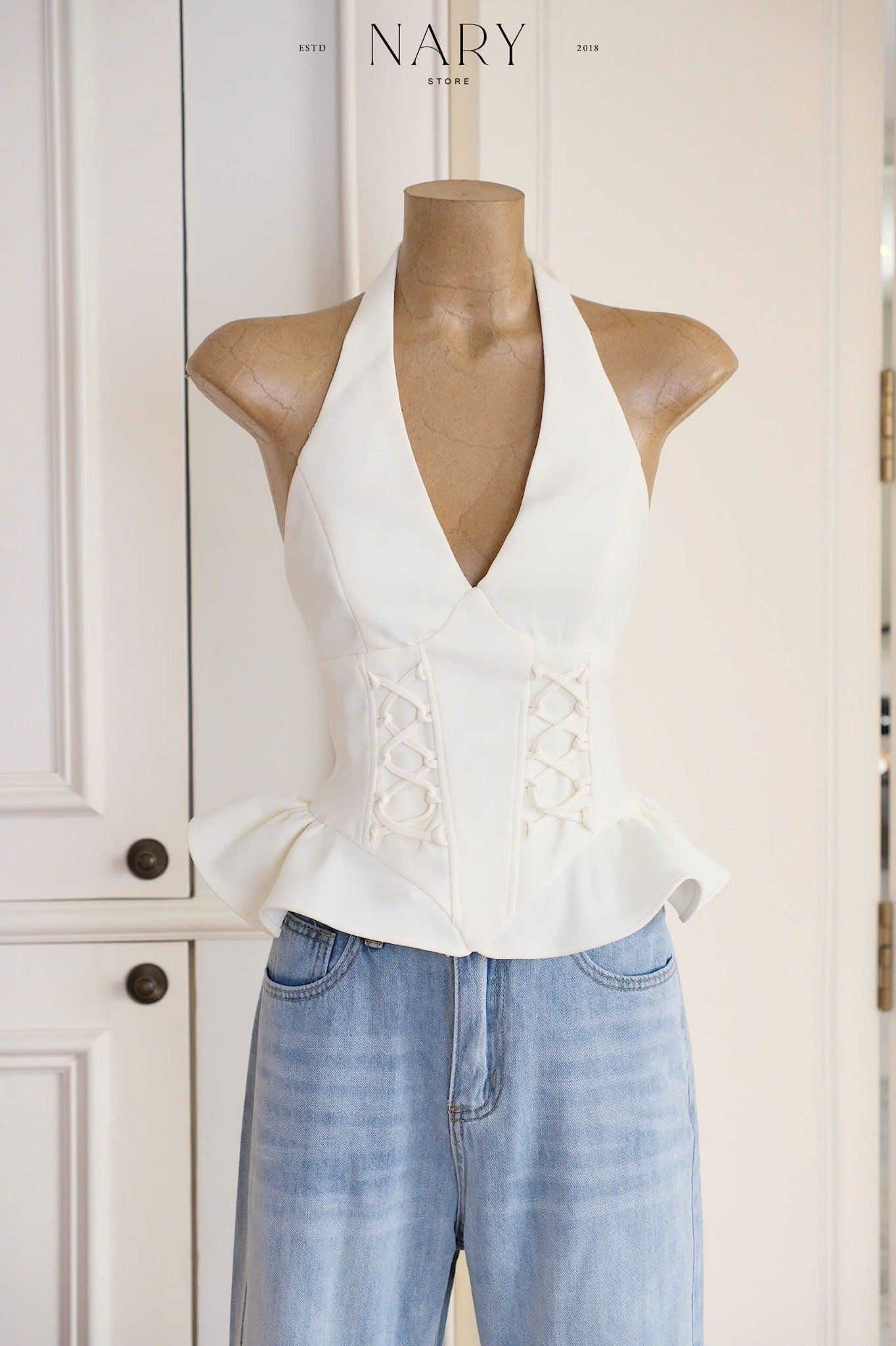 Áo Yếm Bèo Đan Dây