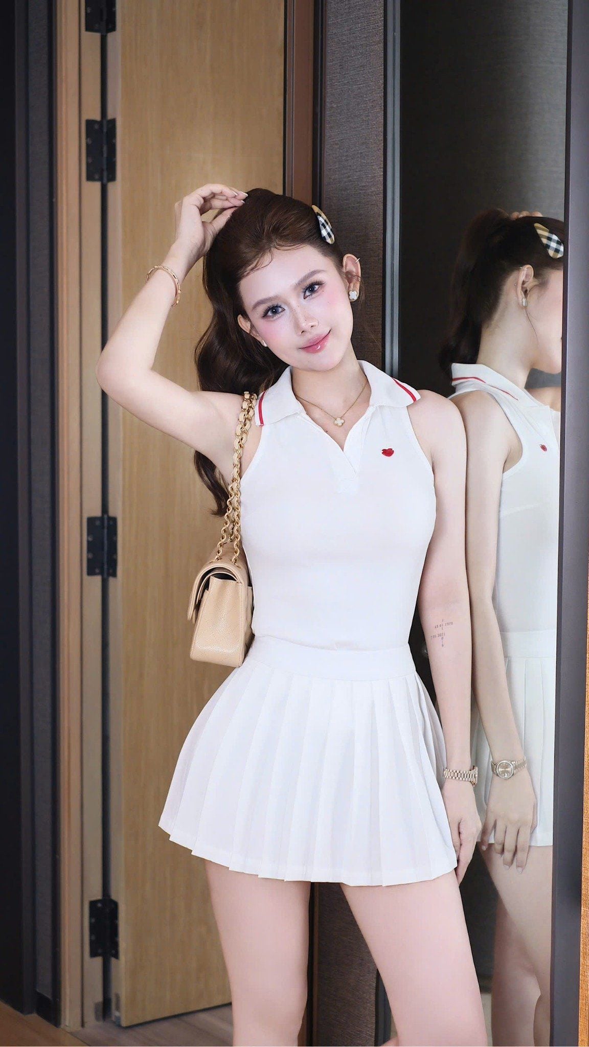 Set Bodysuit Cv Xếp Ly