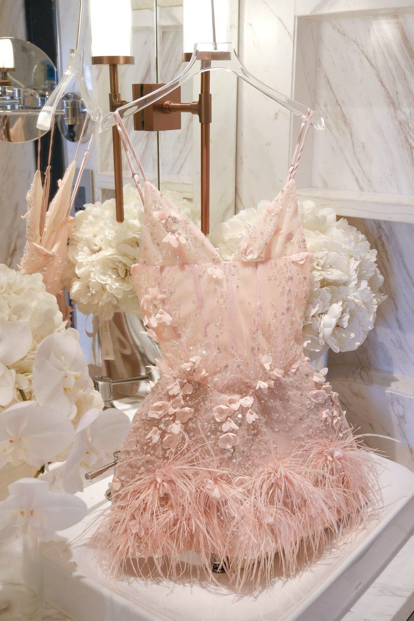 Đầm Kết Kim Sa Đính Hoa