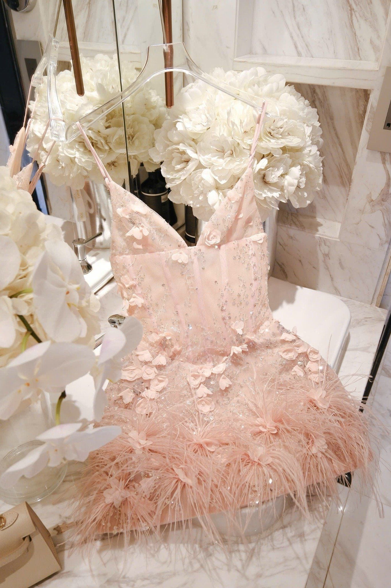 Đầm Kết Kim Sa Đính Hoa