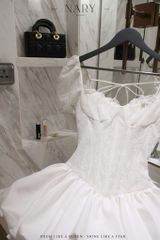 Đầm Ren Bí Tay Phồng