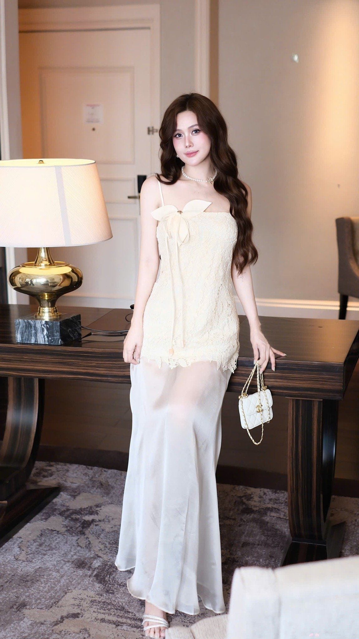 Maxi 2S Ren Hoa Phối Voan