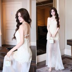 Maxi 2S Ren Hoa Phối Voan