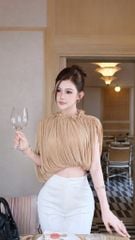 Áo Lưới Viền Bo Cổ