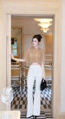 Áo Lưới Viền Bo Cổ