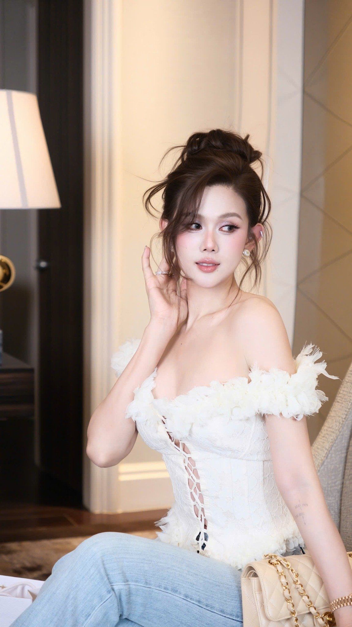 Áo Ren Đan Dây Bẹt Vai