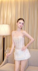 Đầm Cup Lưới Ren Kết Hoa