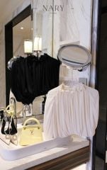 Áo Lưới Viền Bo Cổ