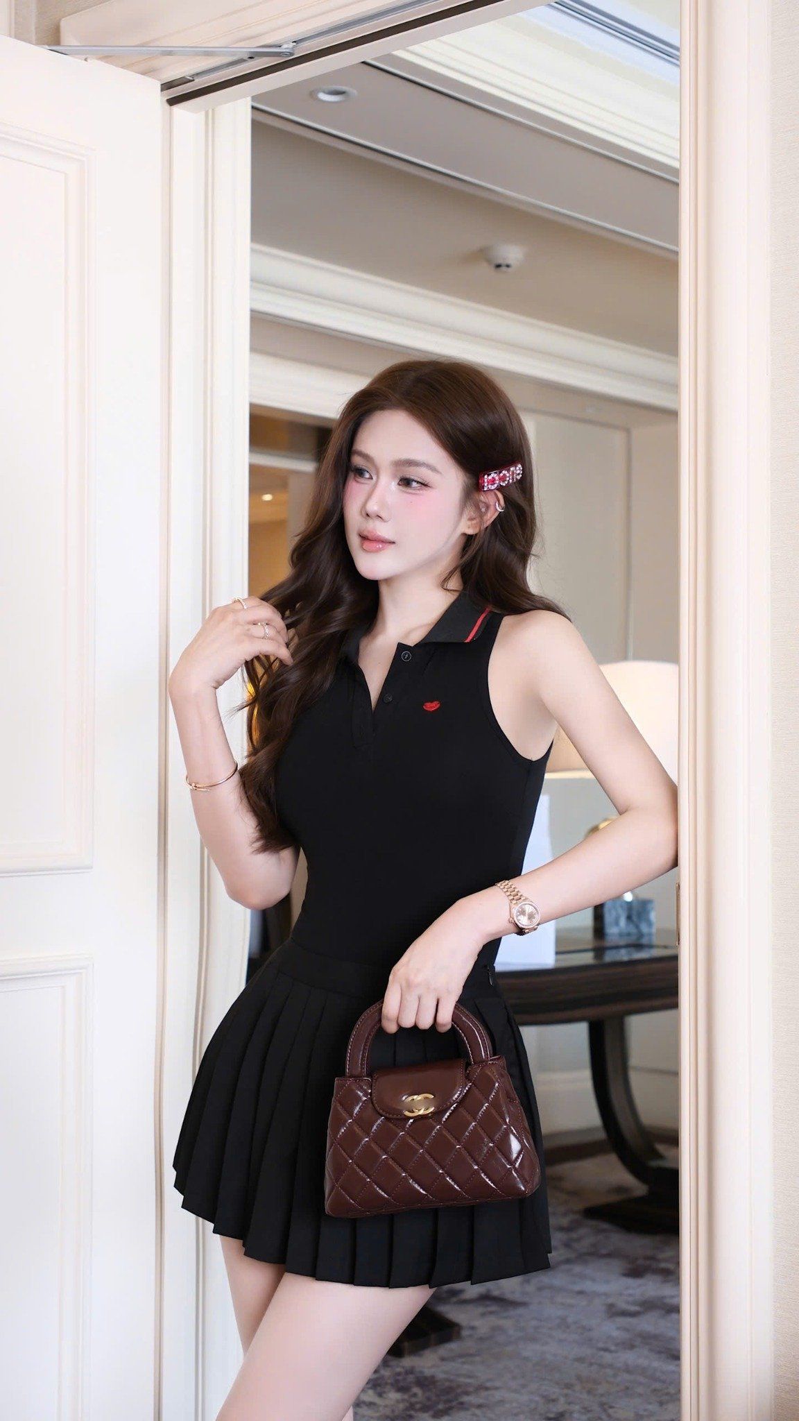 Set Bodysuit Cv Xếp Ly