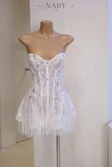 Đầm Cup Ren Tua Rua