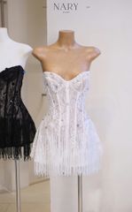 Đầm Cup Ren Tua Rua