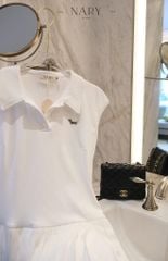 Đầm Xòe Cổ SM Xếp Ly Nhỏ