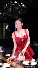 Đầm 2S Xòe Khoét Ngực