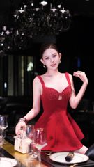 Đầm 2S Xòe Khoét Ngực