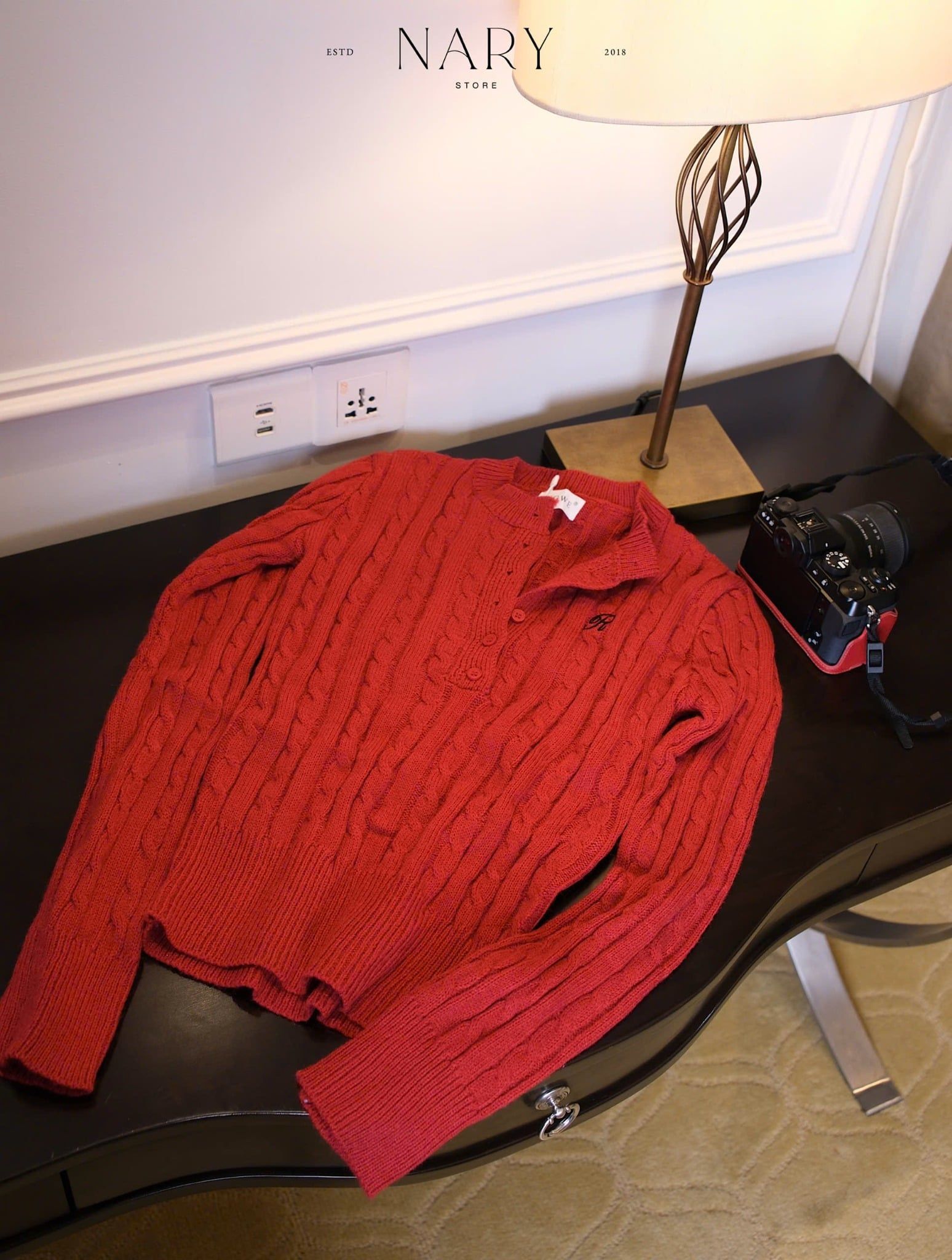 Áo Len Tay Dài  Cài Nút