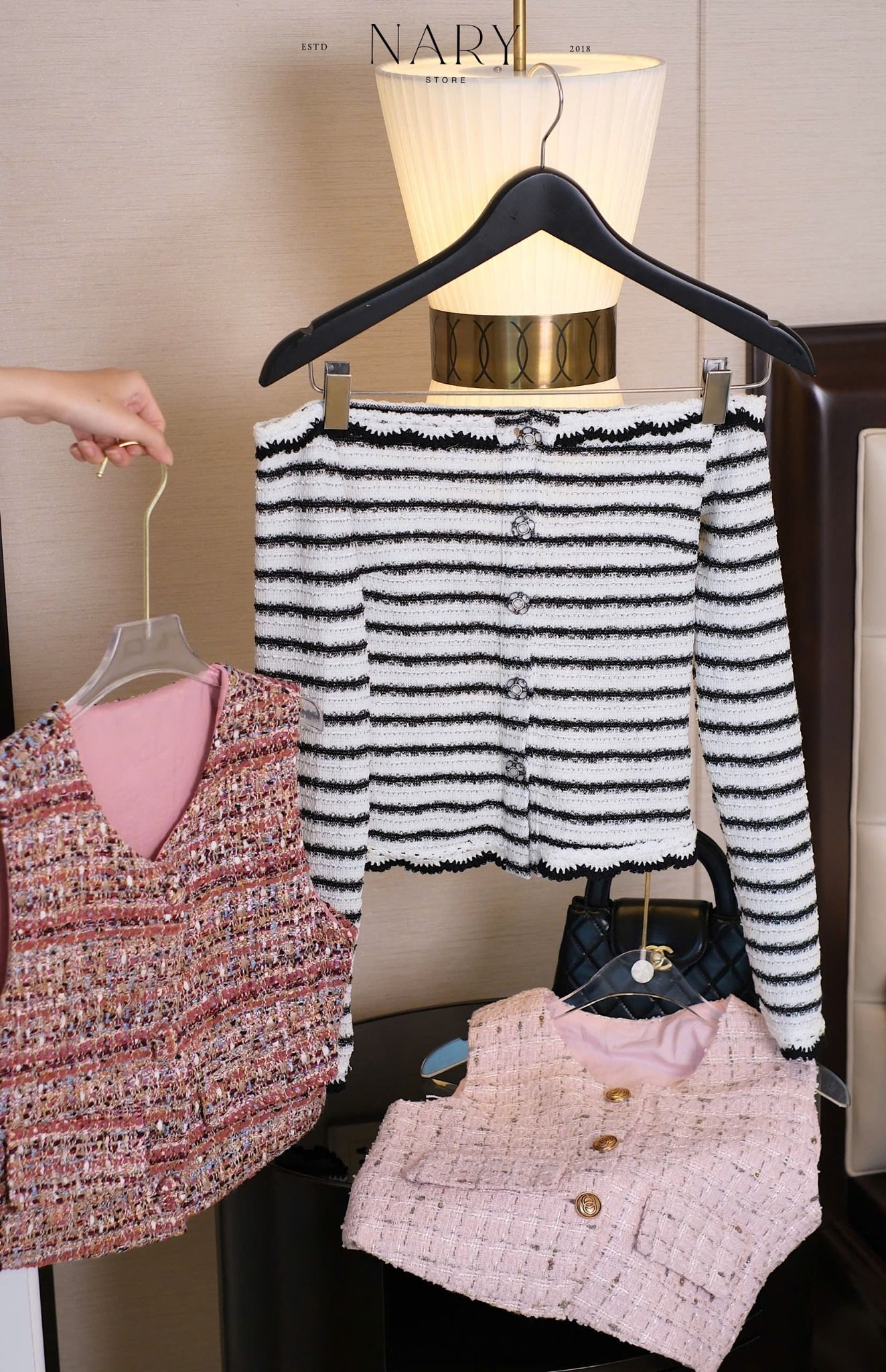 Áo Tweed TD Bẹt Vai