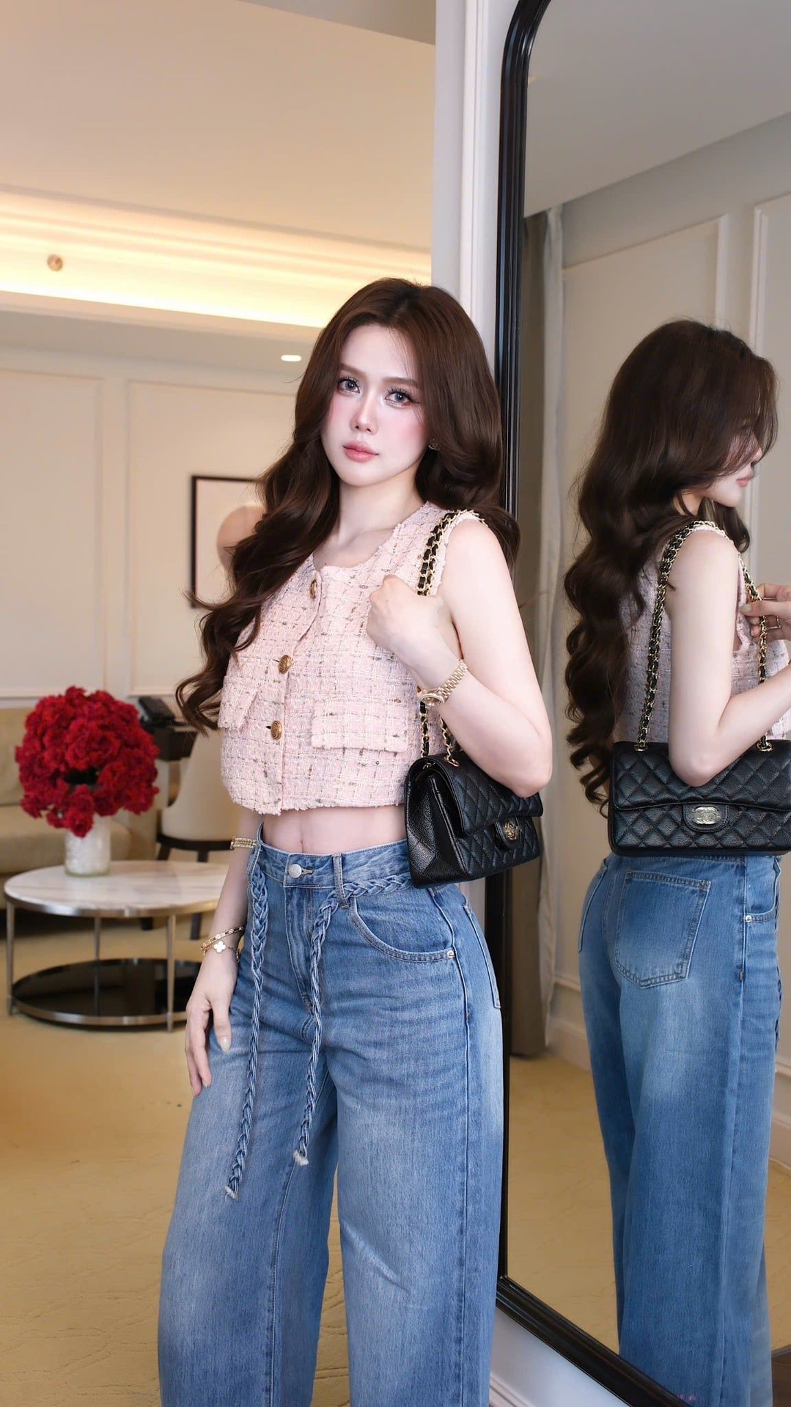 Áo Dạ Gile Nút Vàng