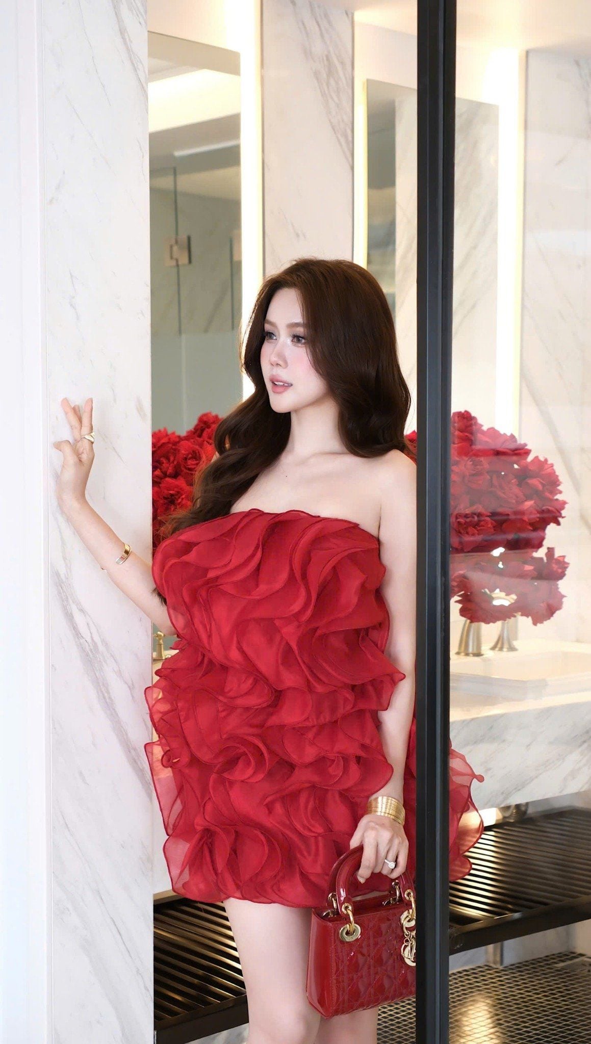 Đầm Cup Bèo Gợn Sóng