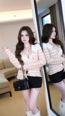 Áo Khoác Dạ Nút Vàng