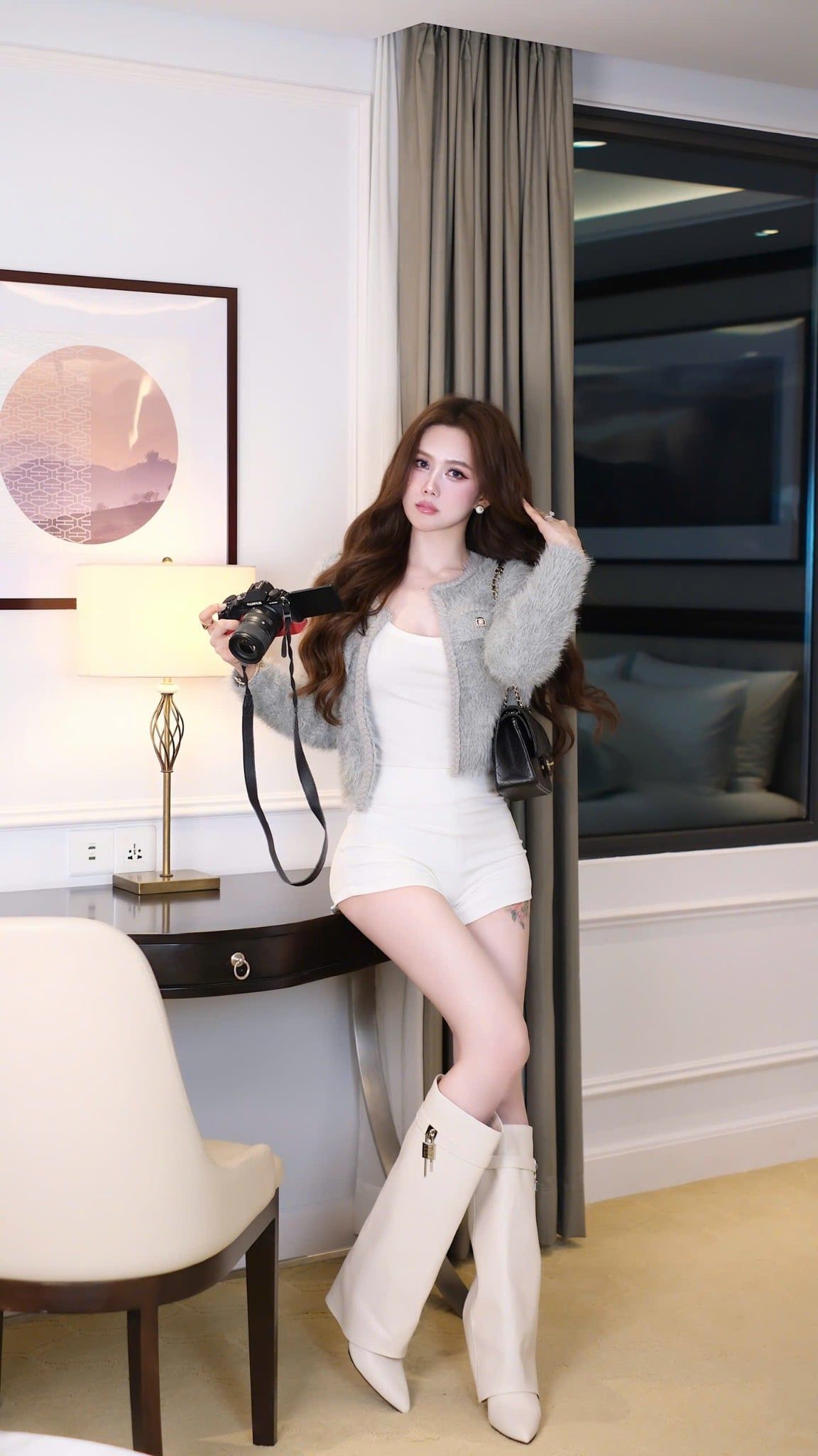 Áo Khoác Lông TD Viền Bính