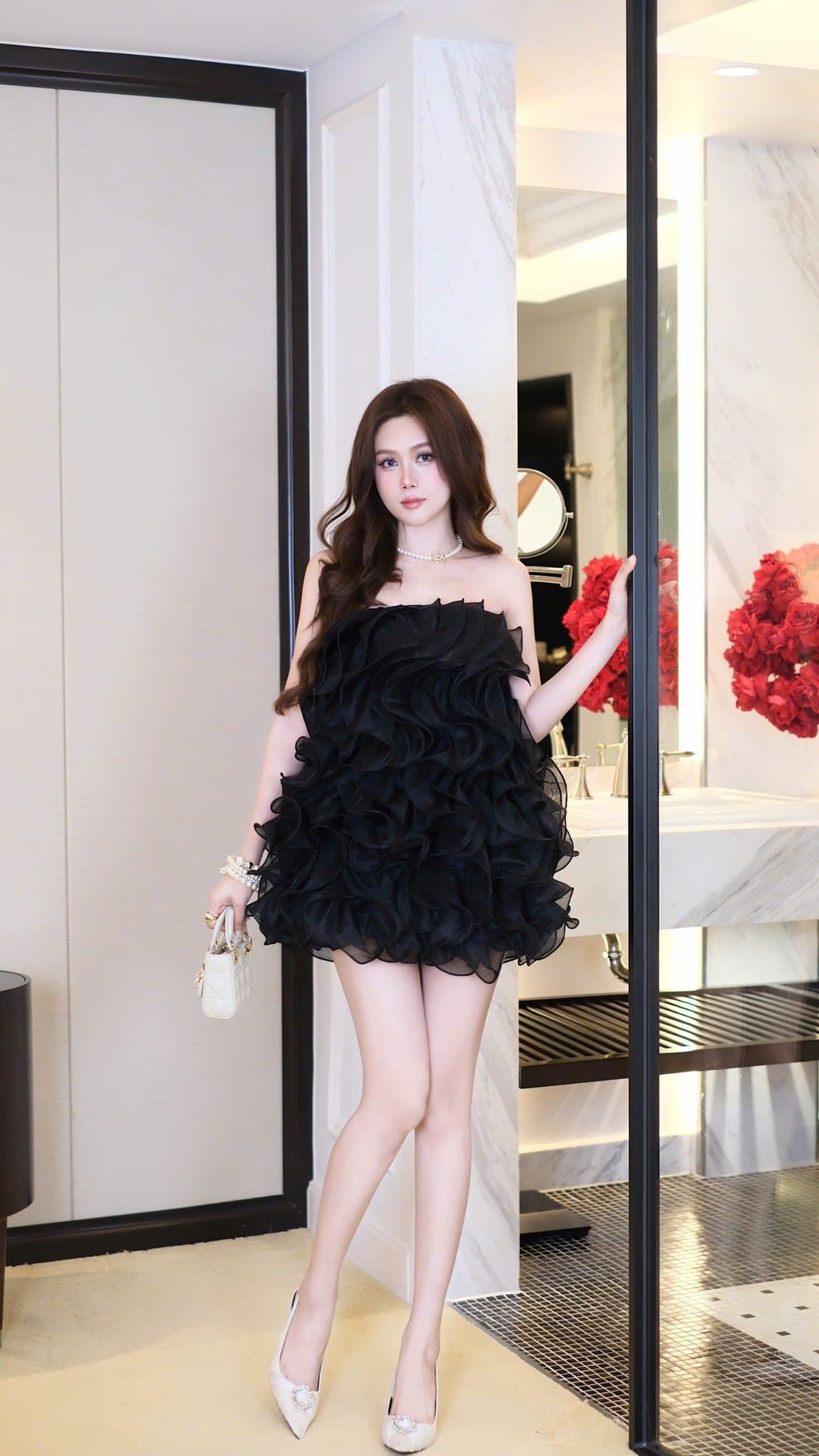 Đầm Cup Bèo Gợn Sóng