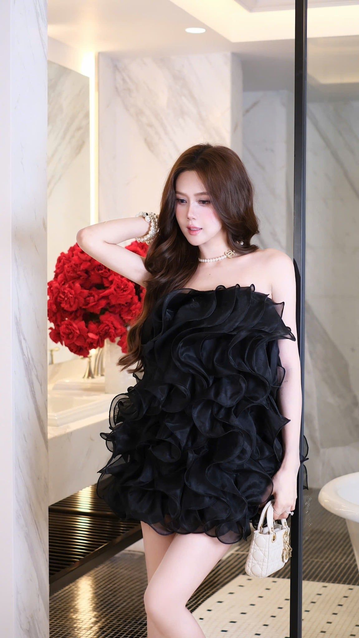 Đầm Cup Bèo Gợn Sóng