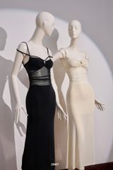 Đầm Thun Lưới Khoét Ngực