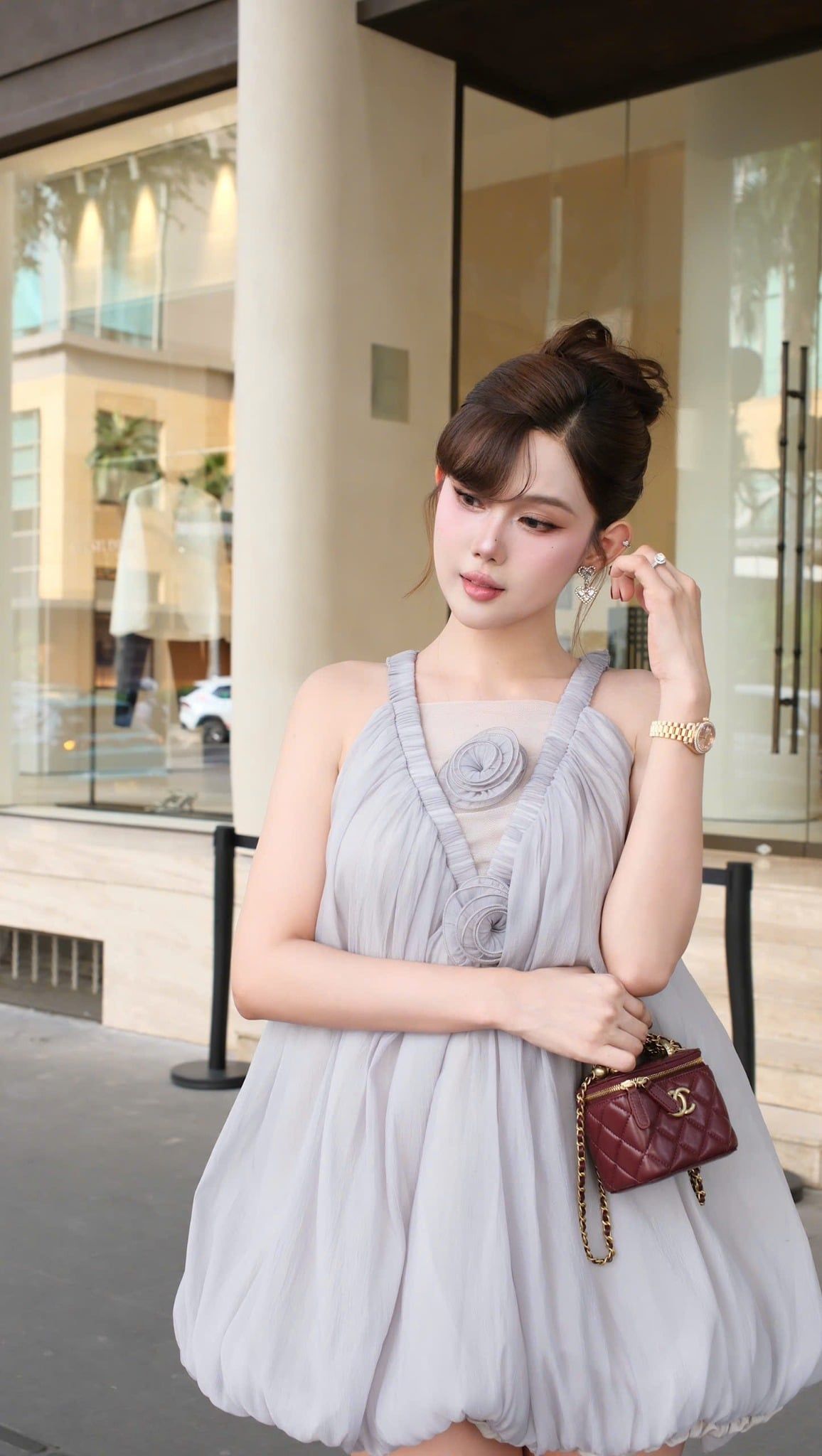 Đầm Yếm Voan Bí Đính Hoa