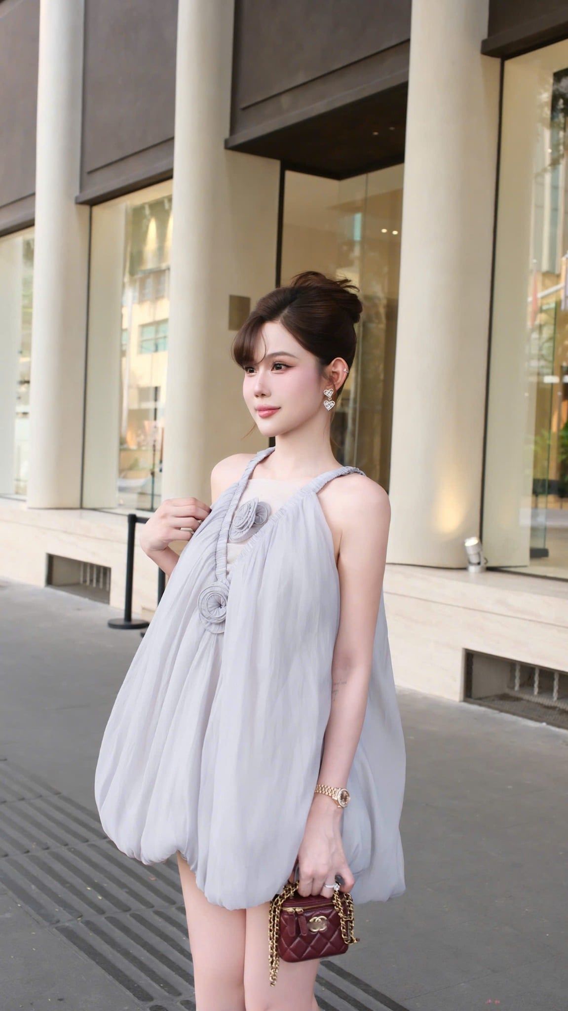 Đầm Yếm Voan Bí Đính Hoa