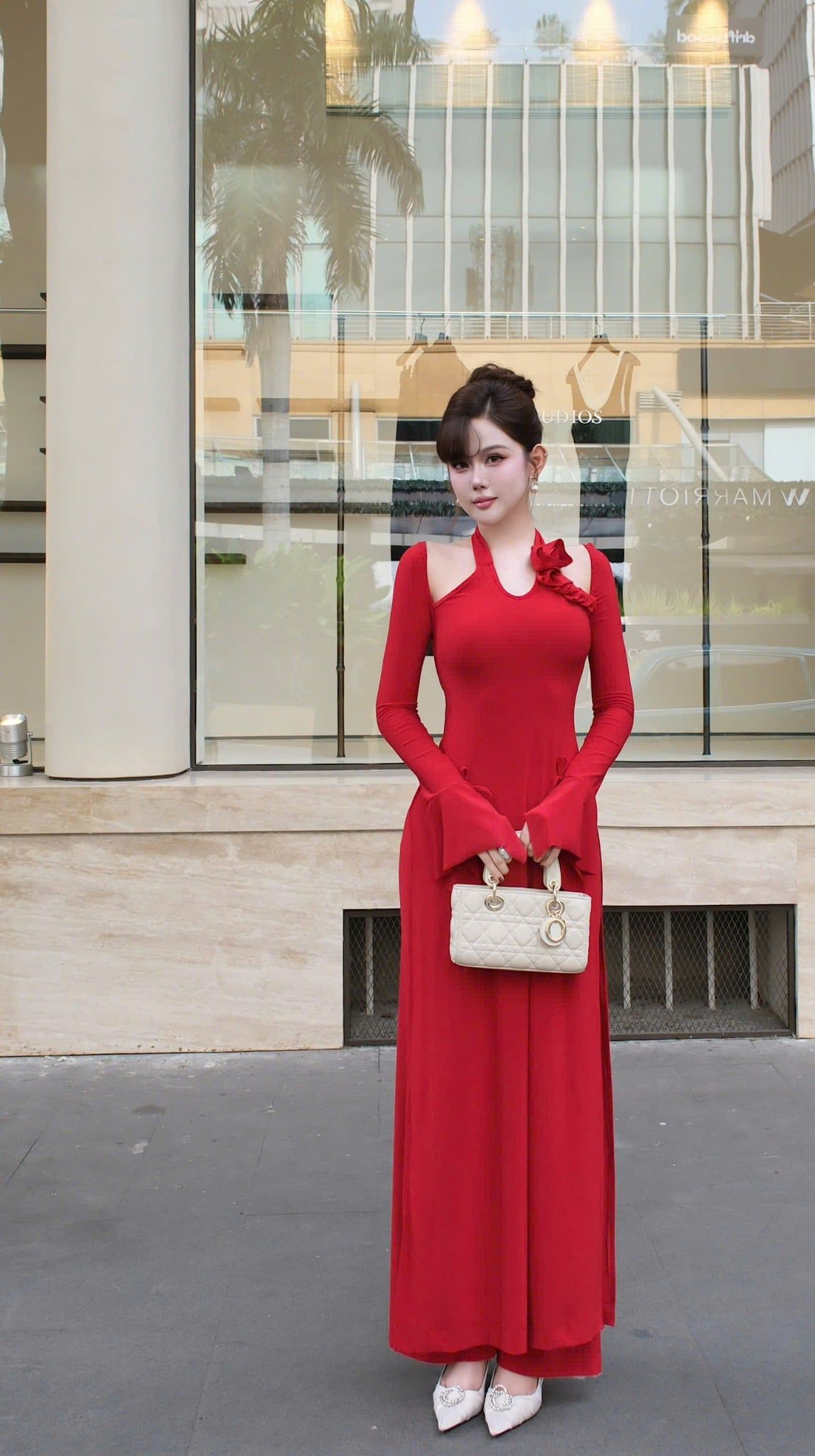 Set Áo TD Cột Yếm Đính Hoa