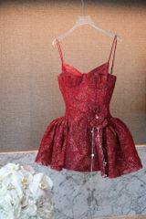 Đầm 2S Xòe Nhũ Đính Hoa